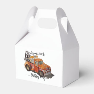 Boys birthday party with wrecker favour box