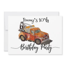 Boys Birthday Party with Wrecker