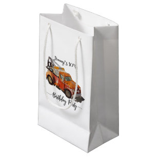 Boys birthday party with wrecker small gift bag