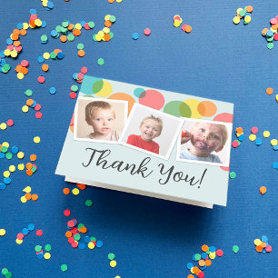 Boys Birthday Photo Thank You Card