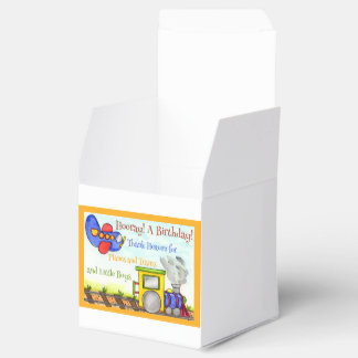 Boys Birthday Planes and Trains Vehicle Birthday Favour Box