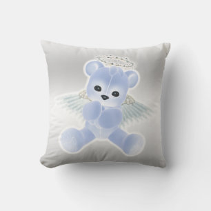 Boy's Blue Angel Teddy Bear Cushion