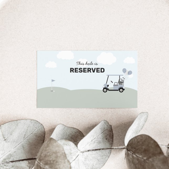 Boys' Blue Hole-In-One Golf 1st Birthday Place Card (Creator Uploaded)