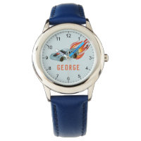 Boys Blue Hot Flames & Racing Car Kids