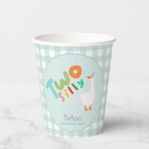 Boys Blue Two Silly Goose Blue 2nd Birthday Paper Cups