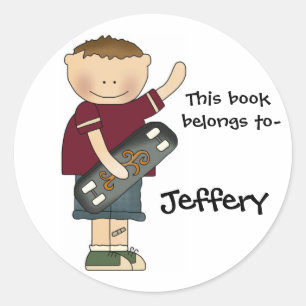 Boy's bookplate sticker
