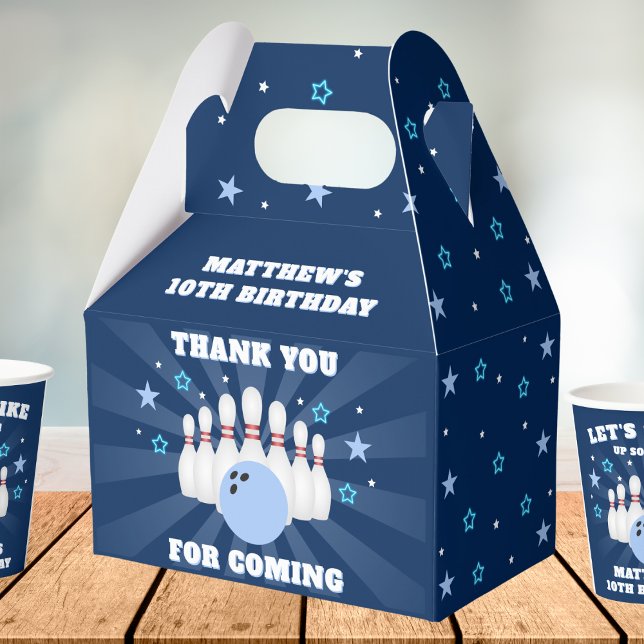 Boy's Bowling Birthday Party Favour Box (Creator Uploaded)