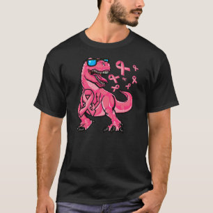 Boys Breast Cancer Awareness, Breast Cancer T-Rex  T-Shirt