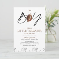 Boys Brown Playoff and Football Baby Shower