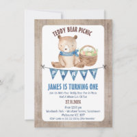 Boys Bunting Teddy Bear Picnic 1st Birthday