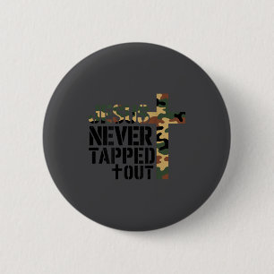 Boys Camo Christian Wrestling Jesus Never Tapped O 6 Cm Round Badge