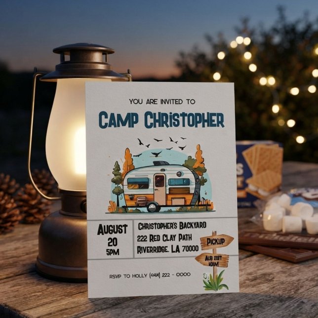 Boys Camping Adventure Birthday Slumber Party  (Creator Uploaded)