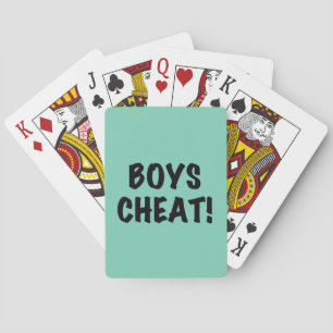 Boys Cheat Playing Cards