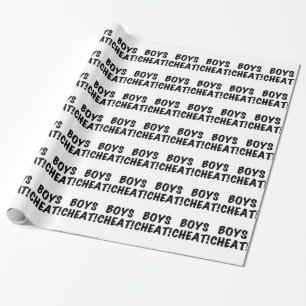 Boys Cheat Wrapping Paper