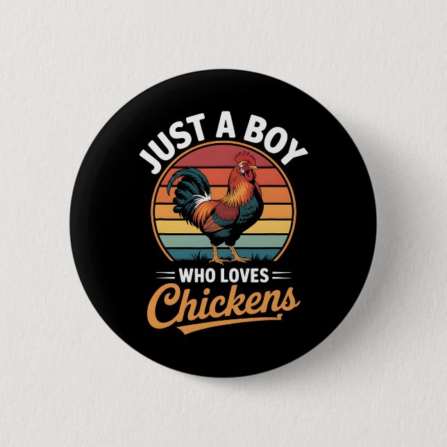 Boys Chicken _1  6 Cm Round Badge (Front)