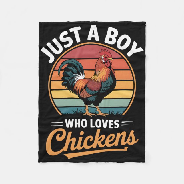 Boys Chicken _1  Fleece Blanket (Front)