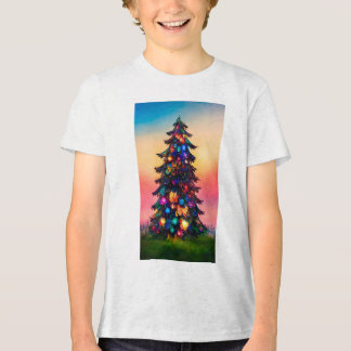 Boy's Christmas T-shirt Tri-Blend Shirt