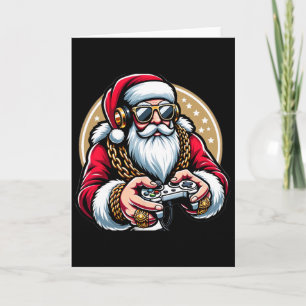 Boys Christmas Video Game Santa Gamer Xmas  Card