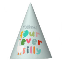 Boys Classic Blue Farm Silly Goose 4th Birthday