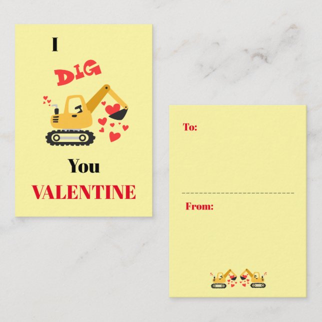 Boys Classroom Valentine Cards (Front/Back)