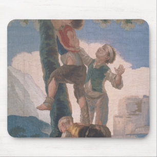 Boys Climbing a Tree Mouse Pad