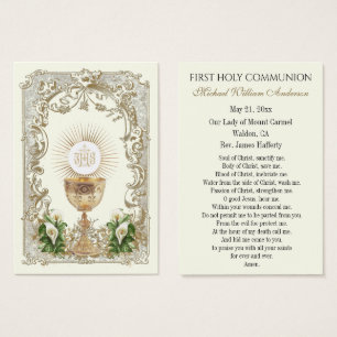 Boy's Communion Catholic Remembrance Holy Card