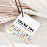Boy's Construction Builder Birthday  Favour Tags<br><div class="desc">Thank your friends and loved ones for attending your little guy's construction-themed birthday party! This design features watercolor builder tools and fun typography for your little handyman.</div>