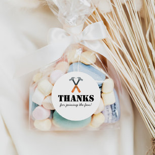 Boys Construction Builder Classic Round Sticker