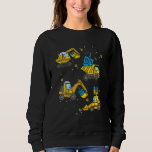 Boys Construction Vehicle Hanukkah Jewish Boys Kid Sweatshirt