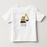 Boys Construction Zone Digger Excavator and Name