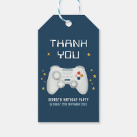 Boys Cool Blue Gaming Thank You Kids Birthday