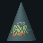 Boys Cool Dinosaur Dig Kids Birthday Party Hat<br><div class="desc">This cool and modern boys birthday party hat design features a t-Rex dinosaur skeleton illustration. The hat can be personalised with your kids name - the perfect dinosaur fossil dig themed addition to your little one’s party.</div>