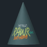 Boys Cool Dinosaur Dig Kids Birthday Party Hat<br><div class="desc">This cool and modern boys birthday party hat design features a t-Rex dinosaur skeleton illustration. The hat can be personalised with your kids name - the perfect dinosaur fossil dig themed addition to your little one’s party.</div>