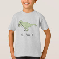 Boy's Cool Doodle T-Rex Dinosaur with Name