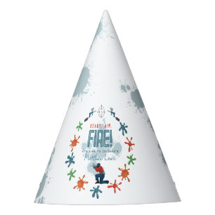 Boys Cool Paintball Party Kids Birthday Hat