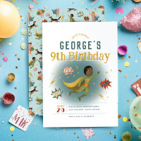 Boys Cool Superhero Comic Book Kids Birthday