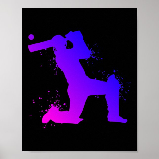 Boys Cricket Game Cricket Men  Poster (Front)