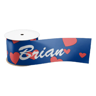Boys Custom Name For Gift Wrapping Satin Ribbon