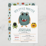 Boys Cute and Modern Monster Kids Birthday Party Invitation<br><div class="desc">This cute, whimsical and modern kids 3rd birthday party invitation design features unique and colourful monster aliens, and can be personalised with your child’s name and other details necessary for your birthday party. The invite also features a cute matching monster pattern on the back. The perfect monster themed addition to...</div>