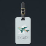 Boys Cute Blue Aeroplane Transport Kids Luggage Tag<br><div class="desc">This cute and modern kids luggage tag features a blue aeroplane illustration with clouds and can be personalised with your boy's name, monogram, and contact details. The perfect whimsical gift for your baby, toddler, or child's first trip. Check out the rest of our aeroplane transport collection for the matching passport...</div>