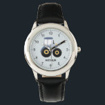 Boys Cute Blue Farm Tractor Kids Watch<br><div class="desc">This cute and modern kids watch features a blue farm tractor and can be personalised with your boys name. With clear,  easily readable numbers,  this 'first' watch is great for kids or toddlers just starting out on learning the time. The perfect agriculture-themed design for your little one!</div>