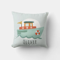 Boys Cute Blue Nautical Ocean Boat Baby Nursery