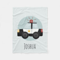 Boys Cute Blue Police Car Cartoon Kids