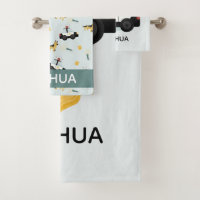 Boys Cute Blue Police Car Pattern Kids