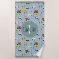 Boys Cute Blue Transport Pattern Kids
