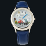 Boys Cute Cement Mixer on Road Kids Watch<br><div class="desc">This cute and modern watch features a cement mixer on the road (which can be customised with your own photo if necessary),  with clear numbers,  and can be personalised with your boy's name. Perfect for your transport-loving child’s first watch. Check out our store for other cute items.</div>