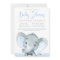 Boys Cute Elephant Baby Shower Invitations