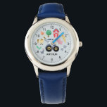 Boys Cute Farm Animal and  Blue Tractor Kids Watch<br><div class="desc">This cute and modern kids watch features farm animal cartoons, with a blue tractor, horse, pig, rabbit, chickens, red barn and flowers, and can be personalised with your boys name. With clear, easily readable numbers, this 'first' watch is great for kids or toddlers just starting out on learning the time....</div>
