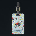Boys Cute Farm Animal Pattern Name Kids Luggage Tag<br><div class="desc">This cute modern kids luggage tag features a farm animal cartoon pattern, with a tractor, cows, pigs, sheep, chickens and flowers, and can be personalised with your boys name and contact details. The perfect agriculture themed gift for your baby, toddler or child's first trip. Check out our collection for the...</div>