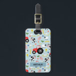 Boys Cute Farm Animal Pattern Name Kids Luggage Tag<br><div class="desc">This cute modern kids luggage tag features a farm animal cartoon pattern, with a tractor, cows, pigs, sheep, chickens and flowers, and can be personalised with your boys name and contact details. The perfect agriculture themed gift for your baby, toddler or child's first trip. Check out our collection for the...</div>
